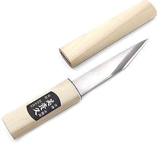 Kiridashi Katana Artisanal Knife Carbon Blade Wood- Hand Forged in Japan (Polished