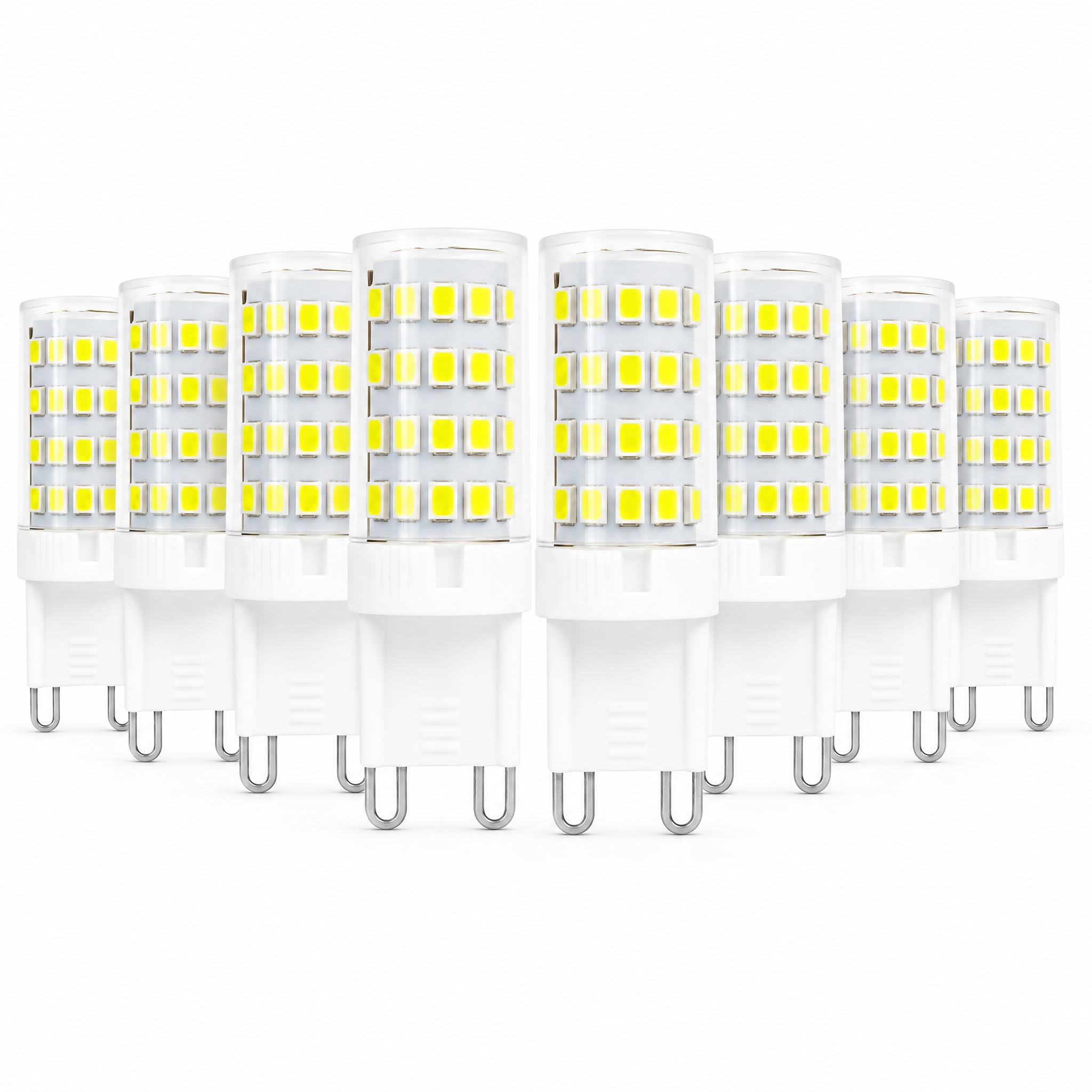 Xiansini 10 Pack G9 LED Bulbs Cool White 6500K 5W, G9 Bulb 220-240V 320LM Non-Dimmable Ceramic Capsule Light Bulbs, 360° Beam Angle G9 LED for Chandelier, Kitchen, Cabinet, Ceiling & Wall Lights