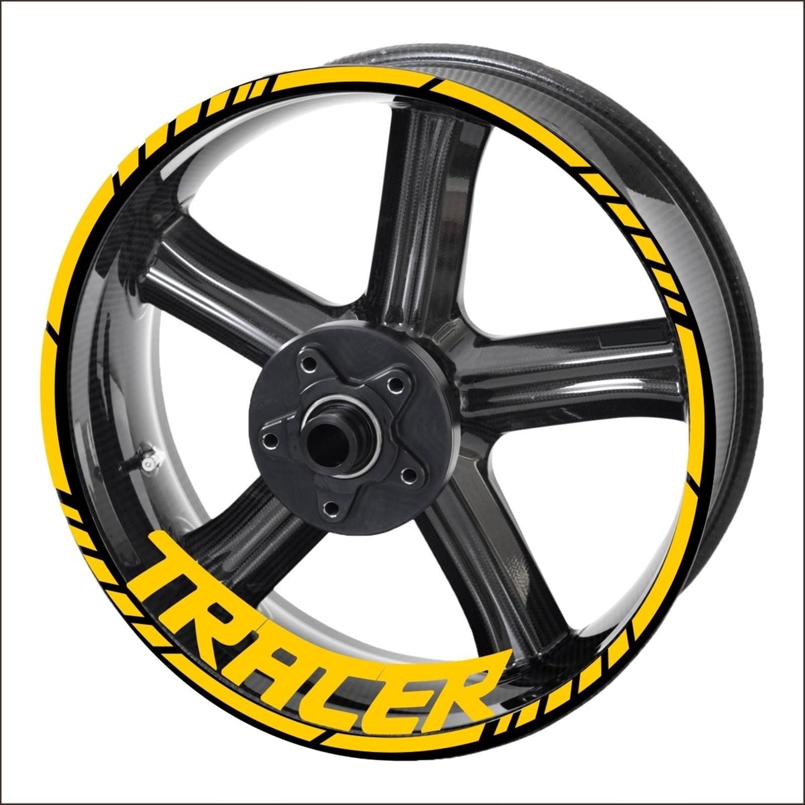 Motorcycle Inner and Outer Wheel Hub Decal Decorative Rim Waterproof Sticker for Yamaha Tracer 9 900 700 Gt Decorative(Color4)