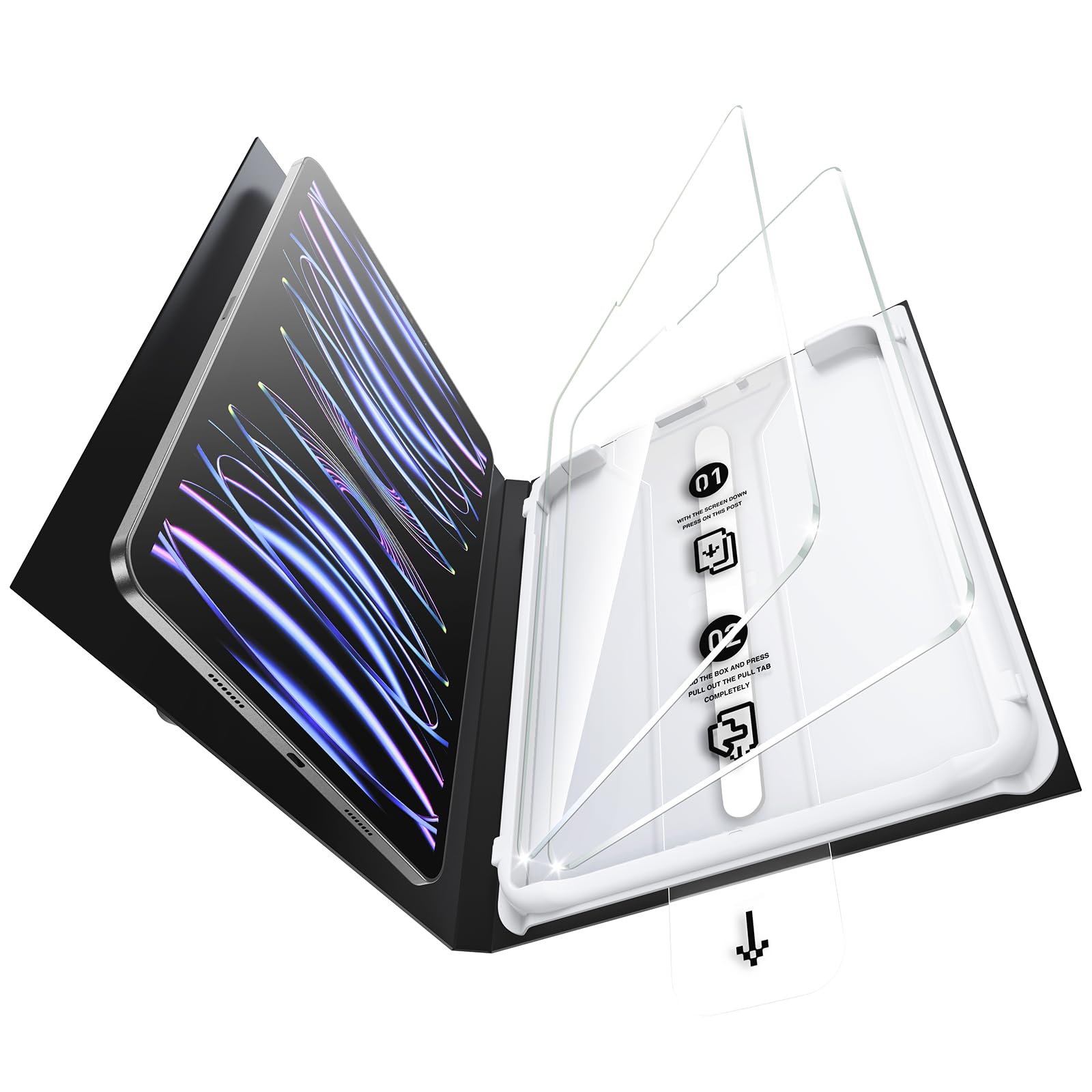 Tech Armor Screen Protector For IPad Air 11 (2024) And IPad 10th Gen (2022) - Ballistic Tempered Glass, Apple Pencil Compatible, 9 H Hardness, Liquid Retina Display + Easy Installation Tray - 1 Pack