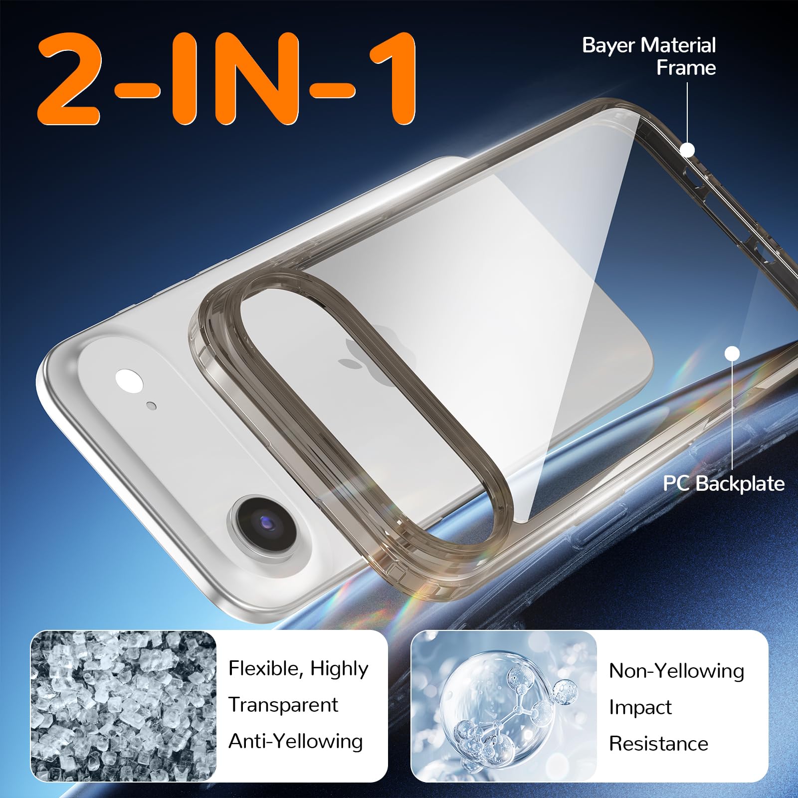 Clear Case for iPhone 15, Ultra Thin, Shockproof TPU Cover, Anti-Yellowing, Crystal Clear, Phone Case for Apple iPhone 15 - Clear — view 133