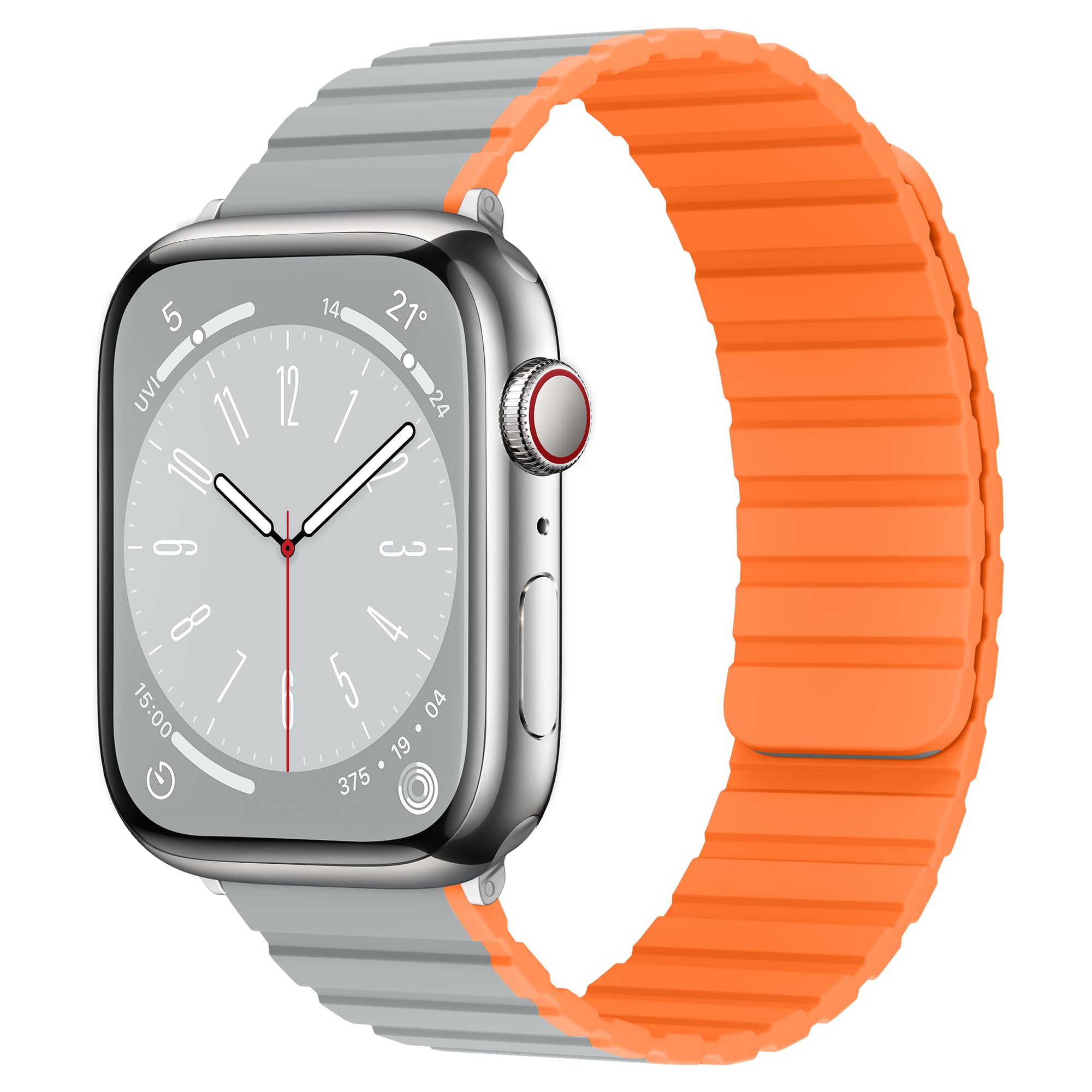 KEYSJEFF Compatible with Apple Watch Straps 45mm 44mm 41mm 40mm, Comfortable Silicone Magnetic Bands for IWatch Series SE 9 8 7 6 5 4