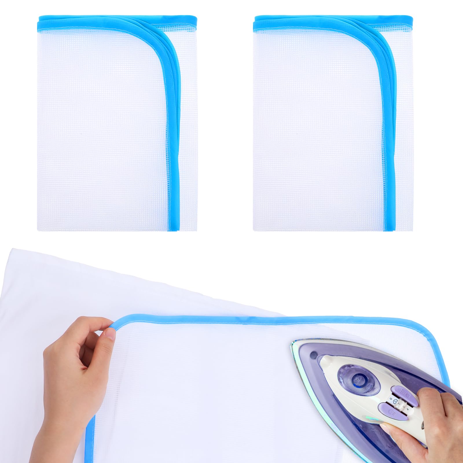 Molain 2 Pack Pressing Cloth for Ironing Scorch Mesh Cloth Scorch-Saving Ironing Protector Insulation Pad for Sewing and Ironing Iron Fabric Protector Pressing Tool for Ironing Protection 23.6×15.7"