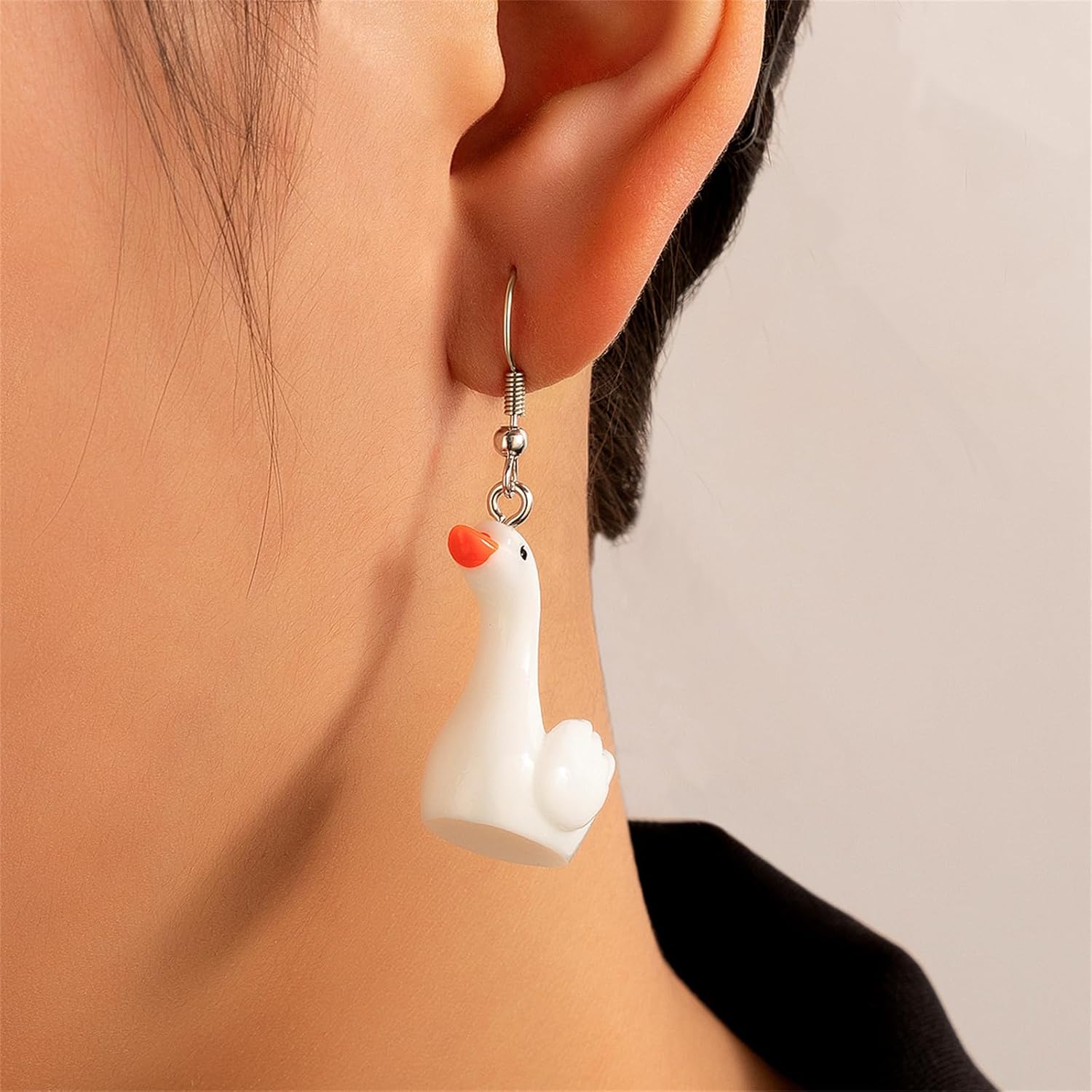 MALOYANVE 3D Funny Earrings for Women Weird Cute lifelike Resin Dangle Drop Earrings Paintings Fashion Creative Simple Birthday Party Jewelry Gifts - Image 2