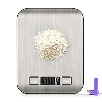 Orret Home Dijital Mutfak Terazisi – Paslanmaz Çelik Yüzeyli Hassas Tartı, 5 kg Kapasiteli, Dara Özellikli, LCD Ekranlı, 5 Birim Dönüşümlü, Pilli,Dijital Tartı