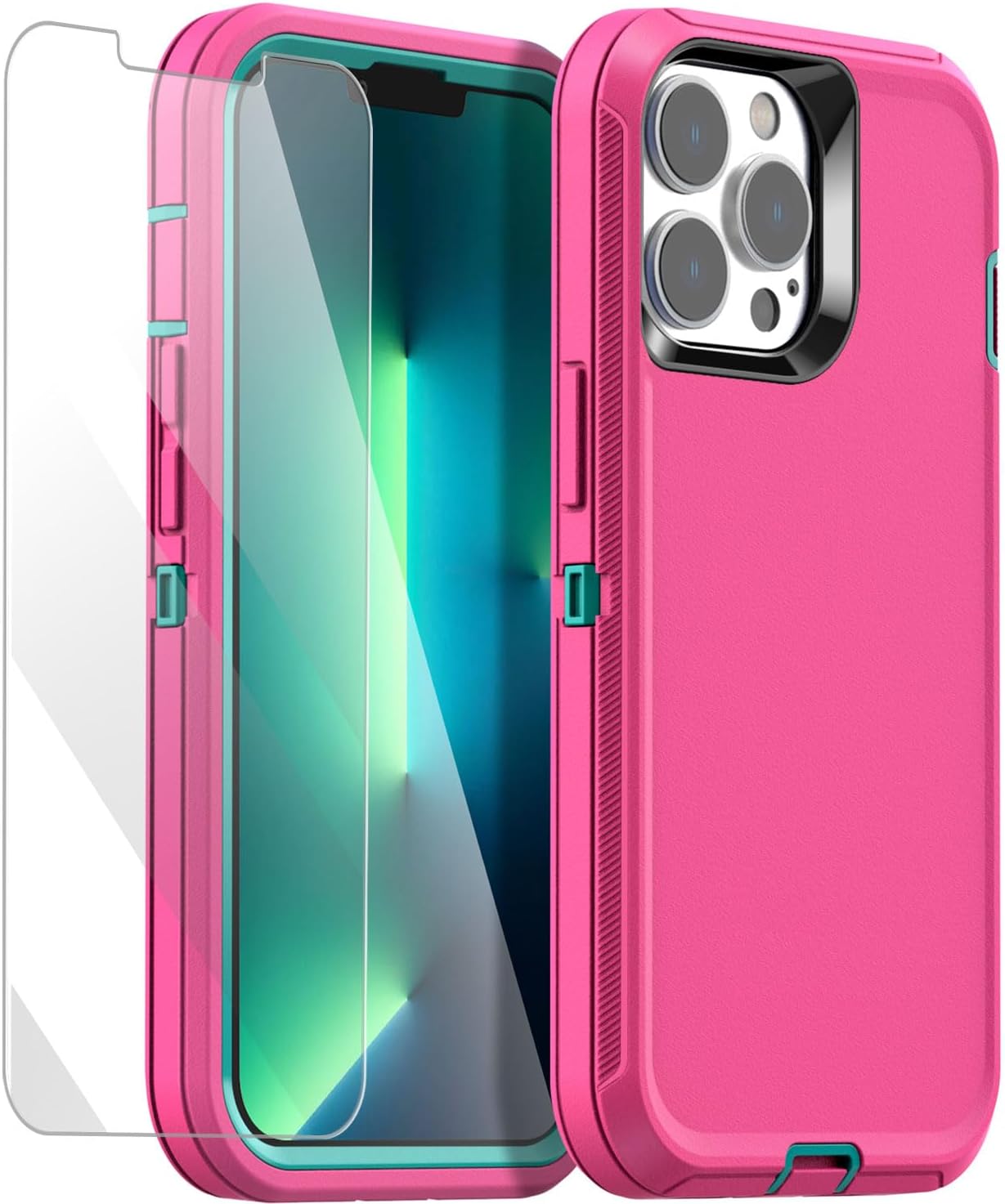 AICase for iPhone 13 Pro Max/12 Pro Max Case with Glass Protector,Heavy Duty Drop Protection Full Body Rugged Shockproof/Dust Proof Military Protective Tough for iPhone 13 Pro Max/12 Pro Max 6.7“_4