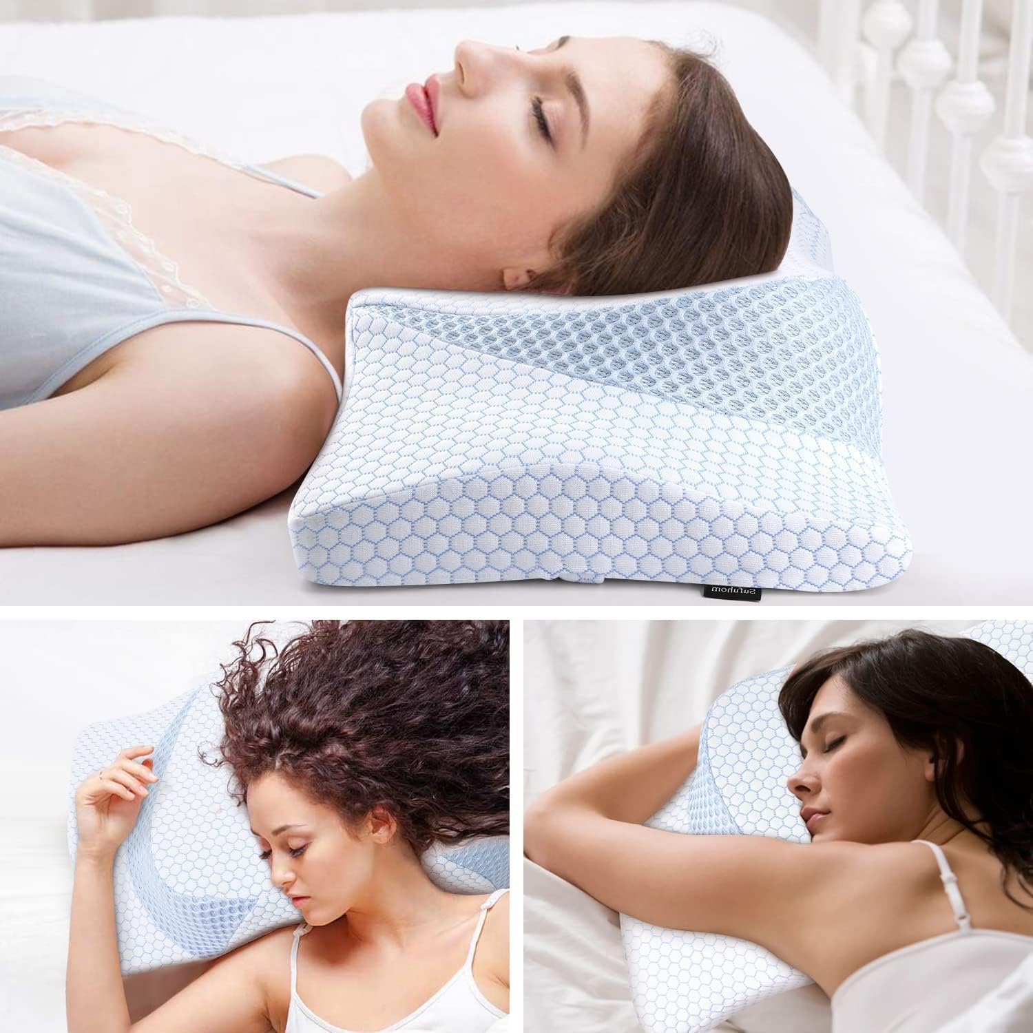 Buy Sufuhom CertiPURUS Contour Memory Foam Pillow, Cervical Neck