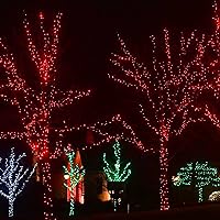 Vista 7 de Dazzle Bright - Guirnalda de luces navideñas, 300 LED, 100 pies, 8 modos, impermeables, conectables, cable verde, decoraciones para interiores