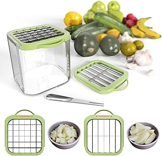 Vegetable Chopper-Onion Chopper -Portable Veggie Chopper Slicer 3.5inch for Salad Tomato Potato Cuke - Multi-purpose Food ...