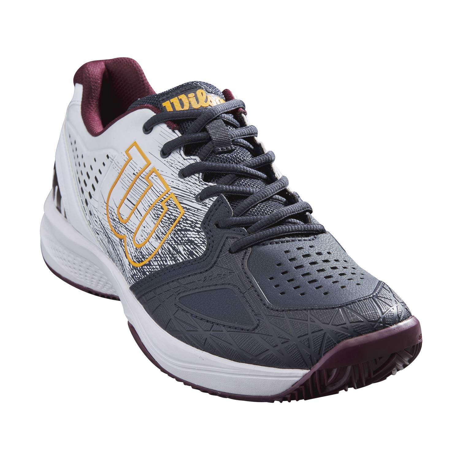 Wilson Zapatillas de deporte para hombre, KAOS COMP 2.0 CC, Gris/Blanco/Gris