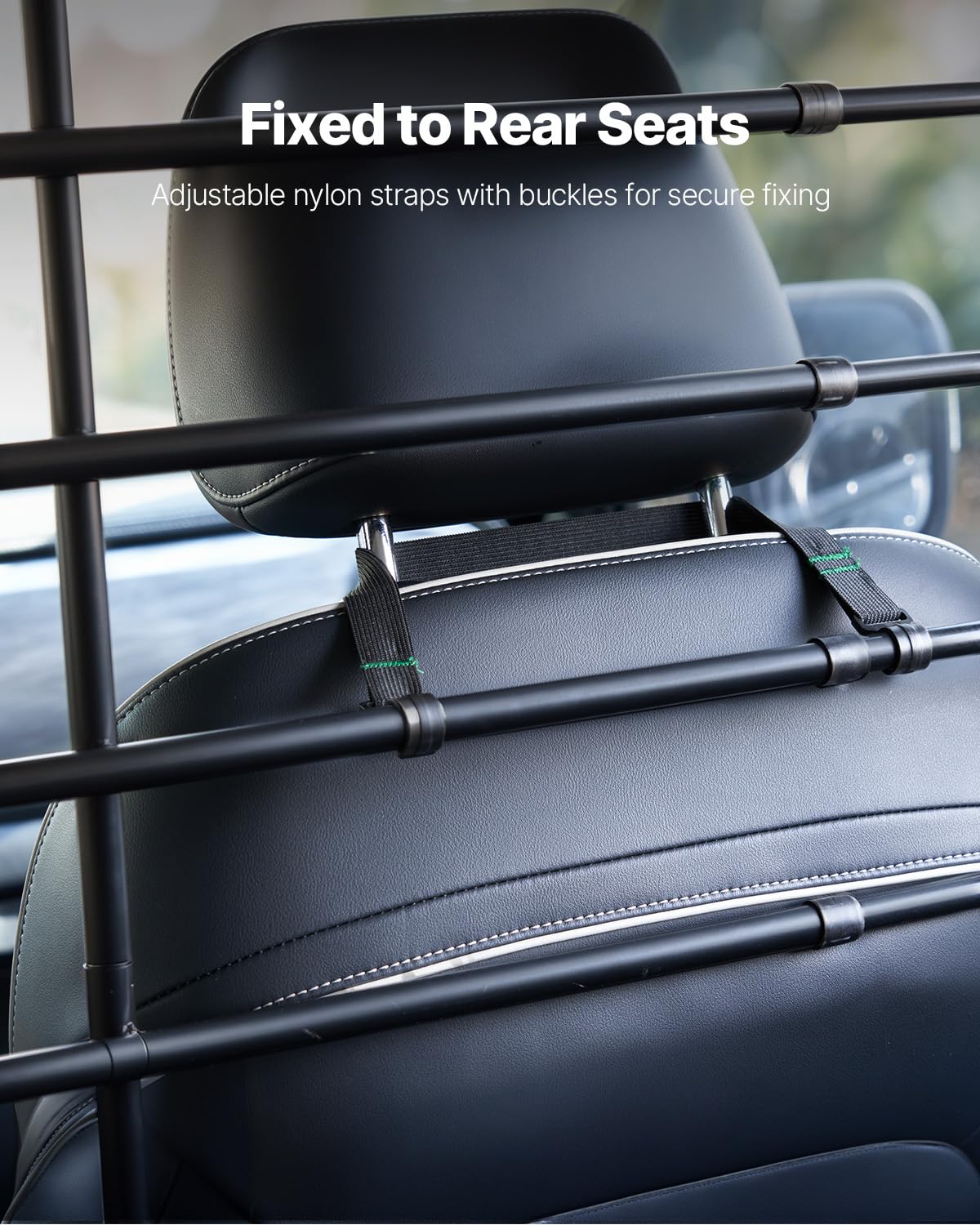 Barrière De Voiture Pour Chien - Filet De Sécurité 115x62cm Avec Crochets Et Corde Réglable - Pour SUV, Berline, Espace Animaux
