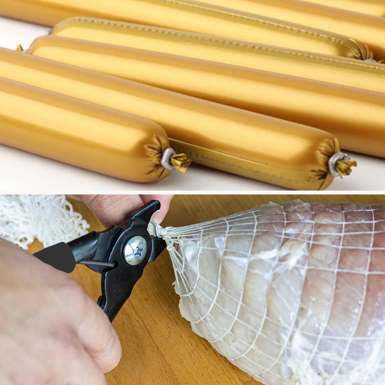 Pince à Anneau Avec 1200 M Clips Pour Grillage et Clôture - Tendeur Pour Saucisse et Viandes de Porc