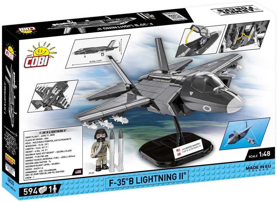 COBI Armed Forces F-35®B Lightning II® (RAF) Jet Plane, Navy