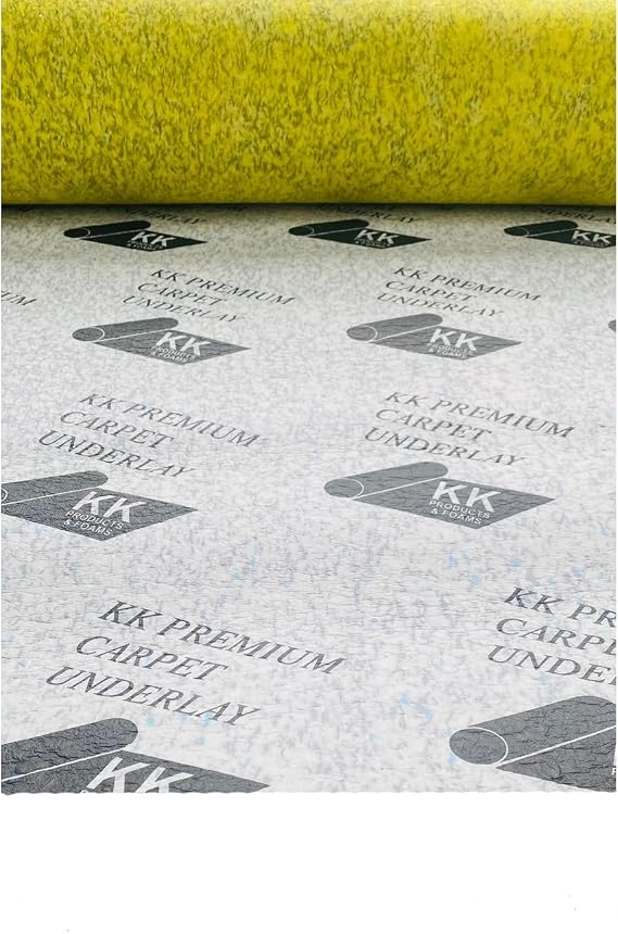 7mm Thick PU Foam Carpet Underlay Luxury Comfortable Soft Durable Stain Resistant Great Heat and Sound Insulation Eco-Friendly Ideal for Bedroom Living Room (5m²)