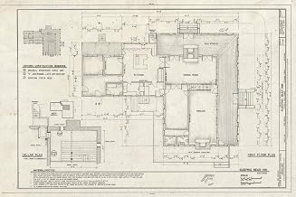 Historic Pictoric : Blueprint HABS MICH,45-GLAR.V,14- (Sheet 1 of 5) - Sleeping Bear Inn, Route 209, Glen Arbor, Leelanau County, MI 24in x 16in