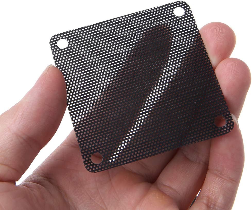 5PCS PVC Fan Dust Filter PC Dustproof for Case Cuttable Computer Mesh Cover 60mm Mesh Black Plastic, As Pic Shows