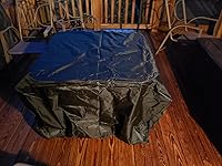 Vista 7 de Funda para mesa de café al aire libre, 48 pulgadas de largo x 24 pulgadas de ancho x 28 pulgadas de alto, cubierta impermeable para muebles