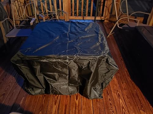 Miniatura 7 de Funda de mesa de centro para exteriores, 48 pulgadas de largo x 24 pulgadas de ancho x 28 pulgadas de alto, cubierta impermeable para muebles de