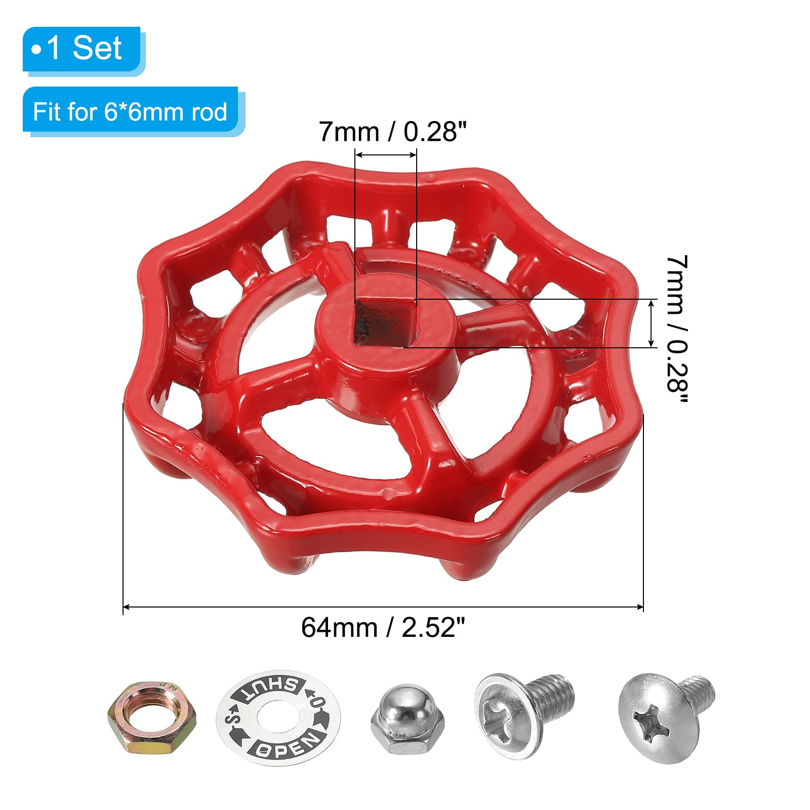Valvole Per Maniglia Rubinetto TOP-VIGOR 7x7mm - Ricambio Per Rubinetti Esterni, Acciaio Verniciato - Foto 13