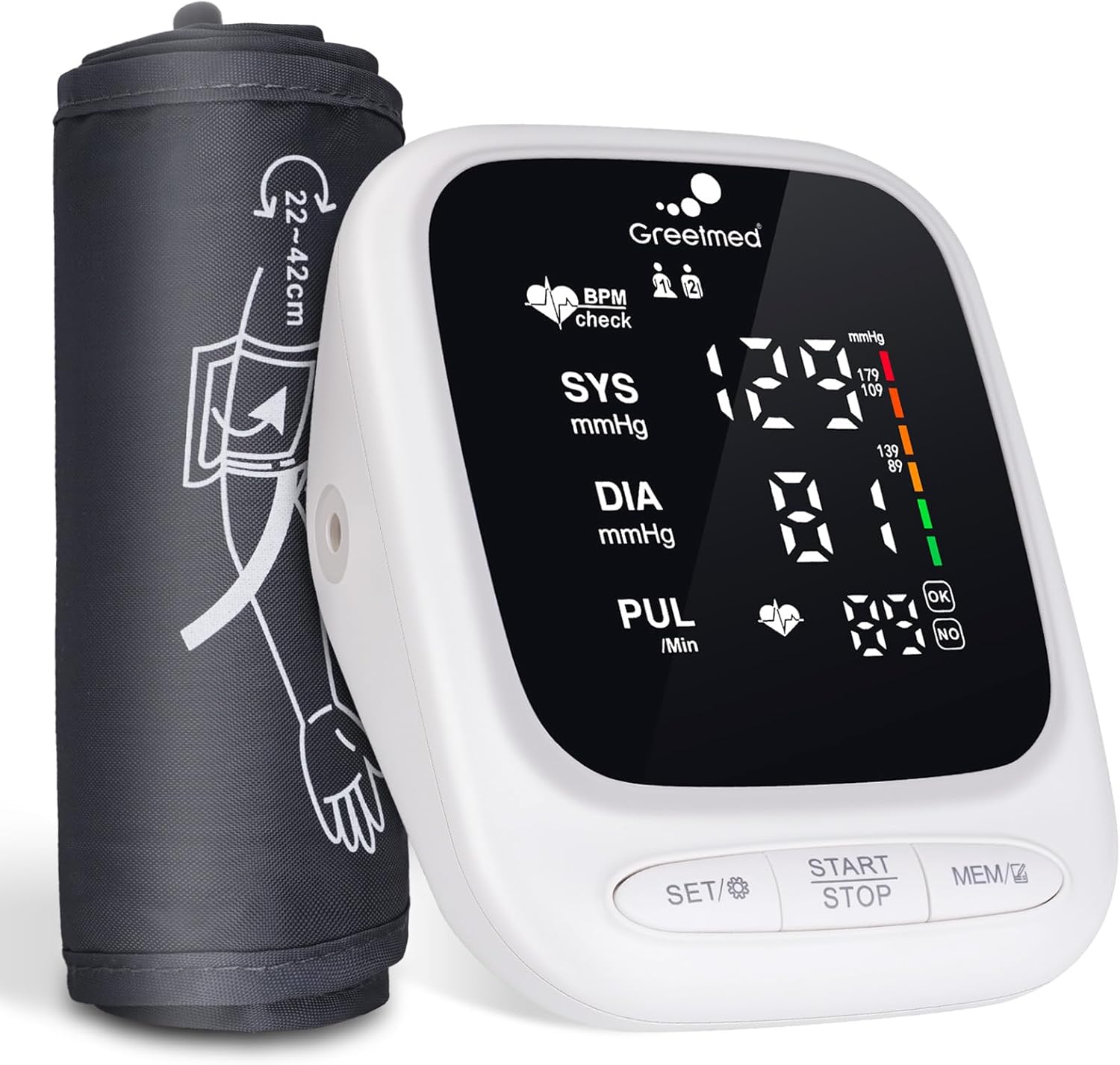 Blood Pressure Monitor Upper Arm Automatic Talking Blood Pressure Cuff
