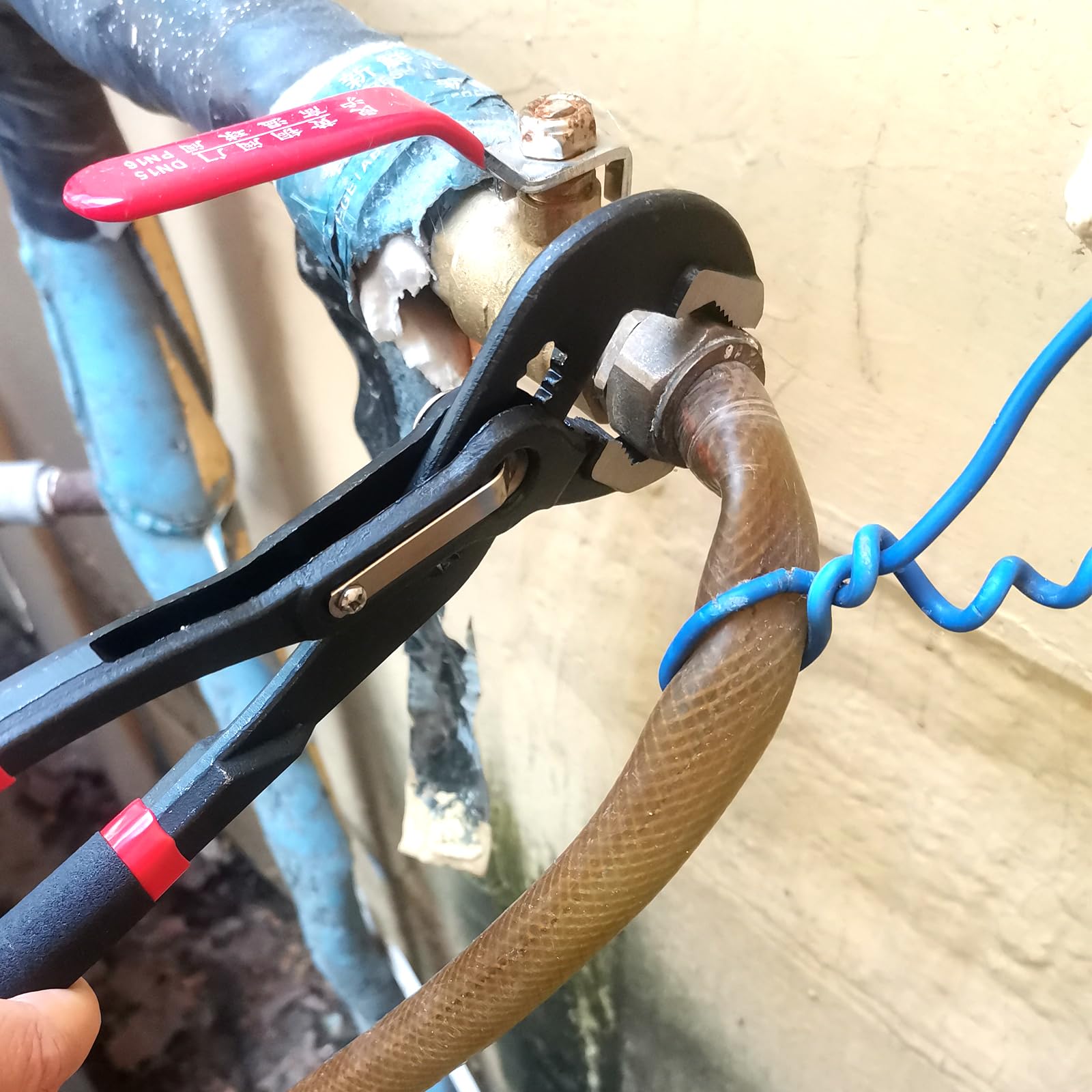 Basics Quick Release Water Pump Pliers 12" Grooved Slip Joint, Black - View #11