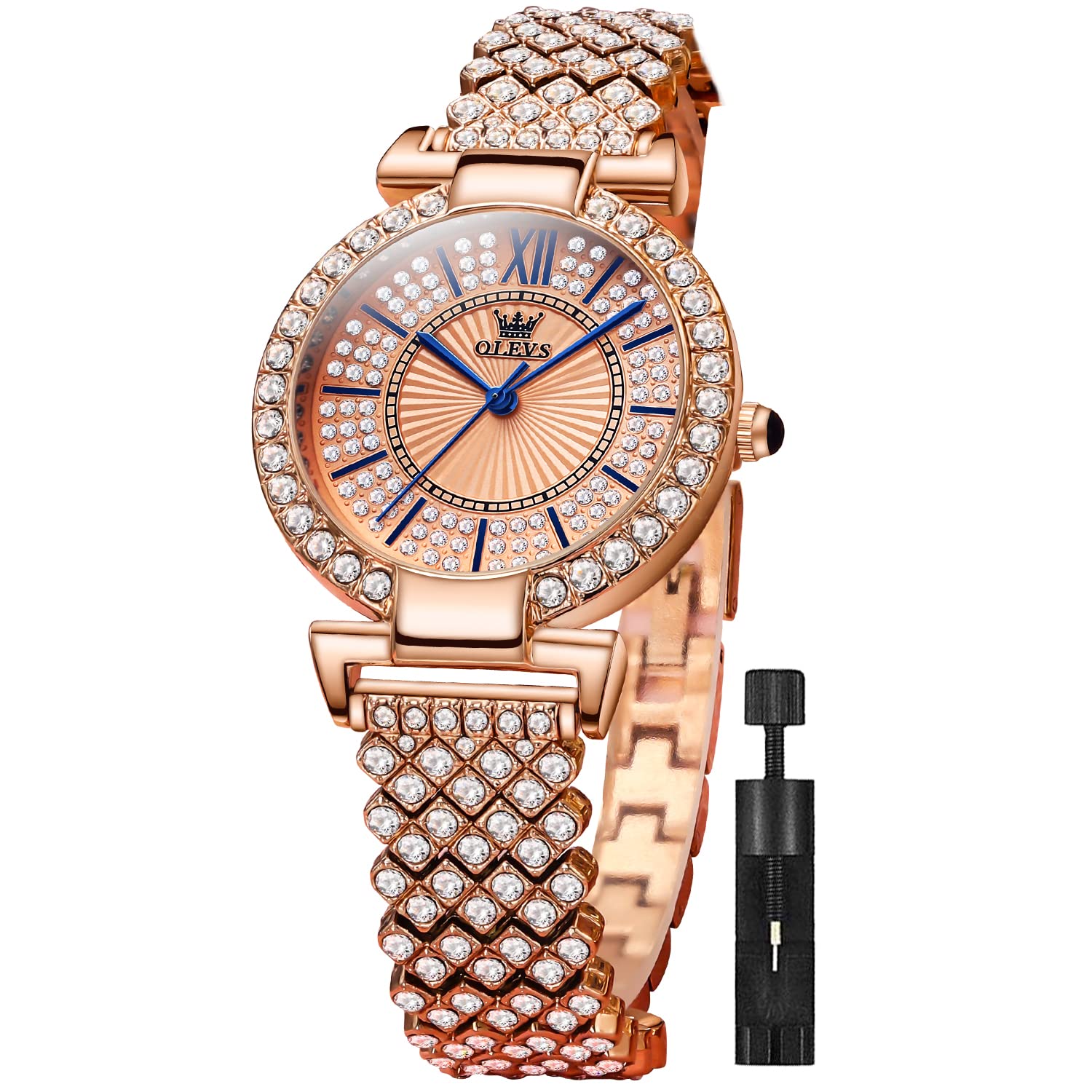 OLEVS Ladies Watches Rose Gold Diamond Japanese Quartz Female Analog Watches For Women Waterproof Stainless Steel Casual Dress Lady Wrist Watches (B0D2WPLZKP) Amazon Price History, Amazon Price Tracker