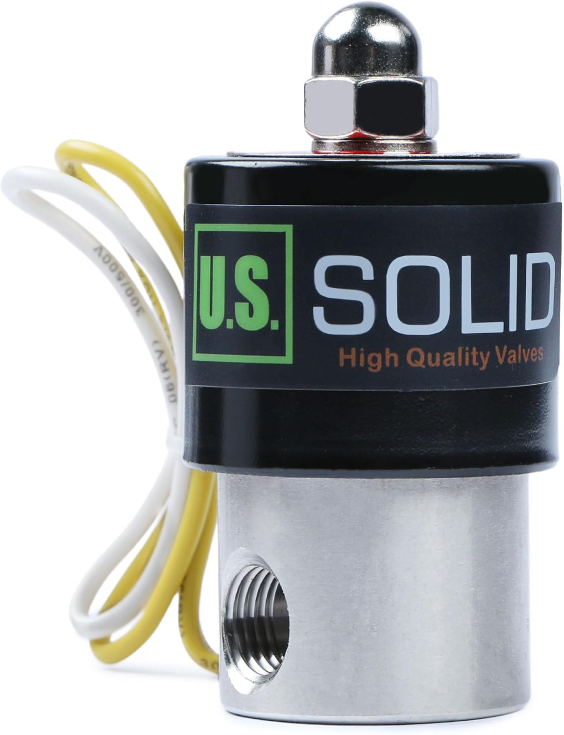 U.S. Solid 1/4" Stainless Steel Electric Solenoid Valve 110VAC Normally Closed VITON