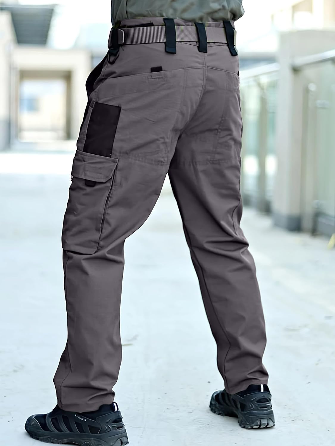 Mens Military Tactical Cargo Pants, Water Resistant Ripstop EDC Work Pants Lightweight Combat Hiking Pants