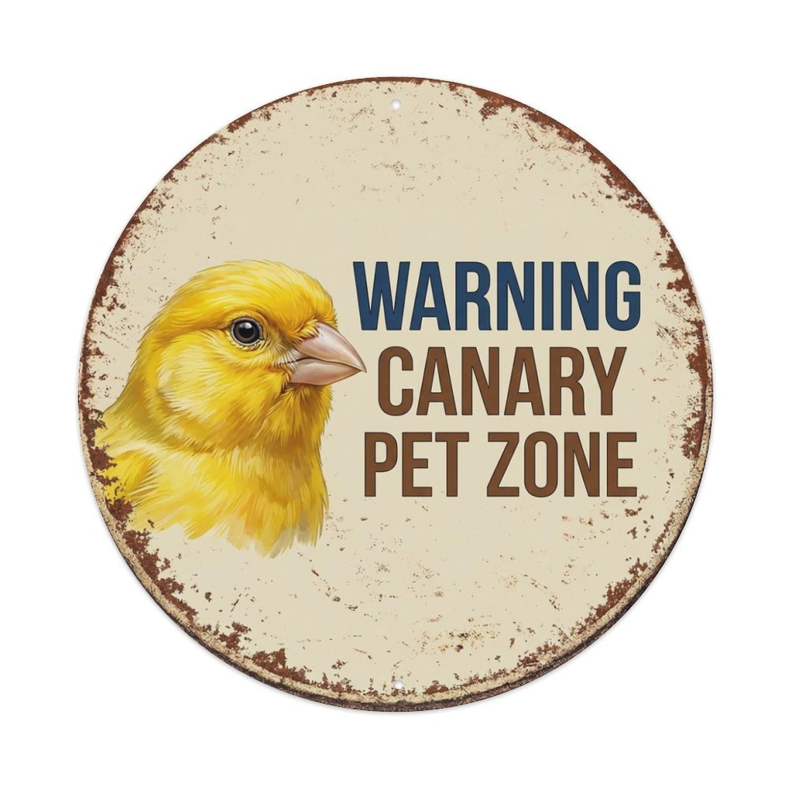 Tgrcjimh Style Metal Tin Sign Vintage Warning Canary