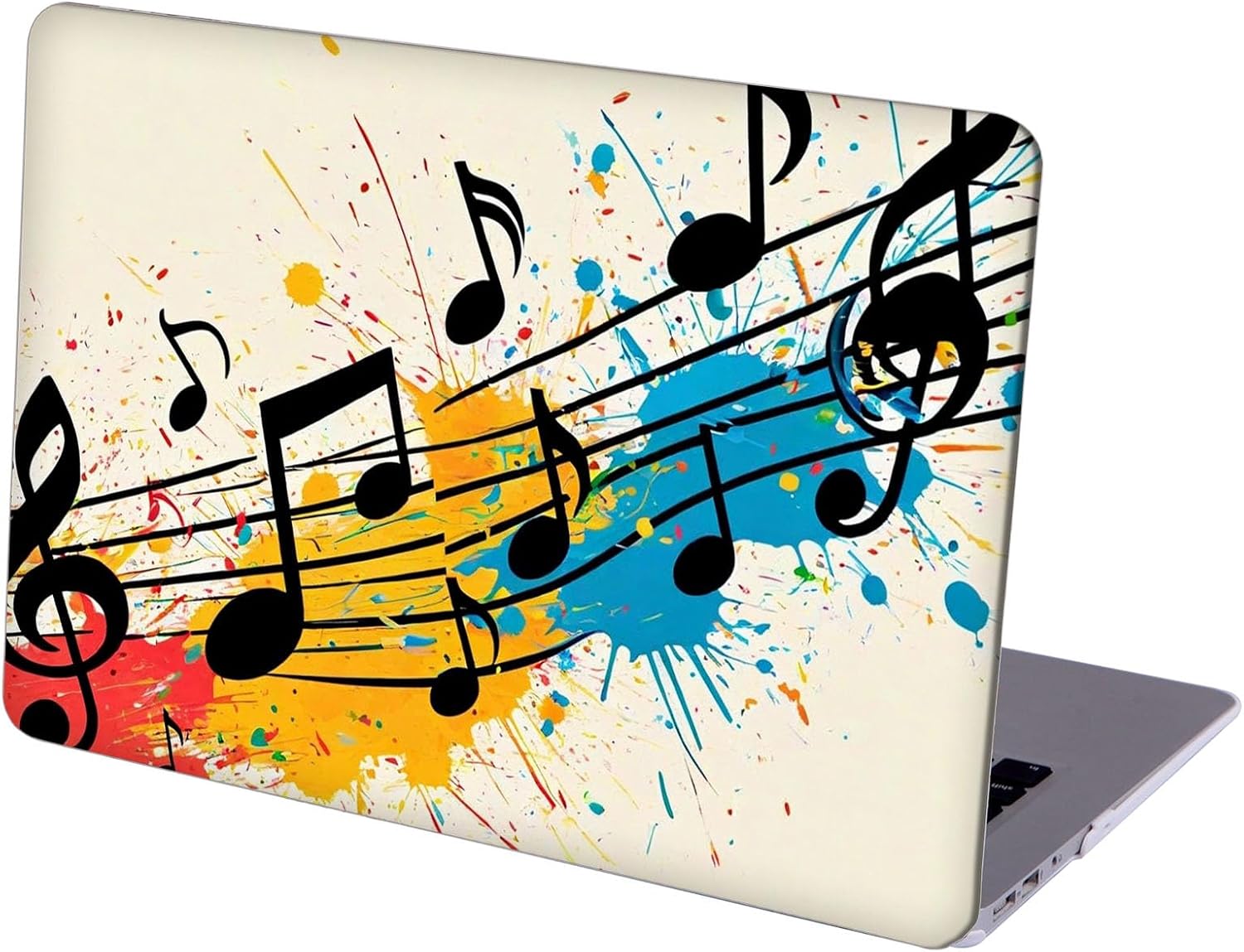 Compatible with MacBook Neo 13-inch, Hard Shell Case with Keyboard Cover and Screen Protector (A3404 A18 Pro chip, 2026 Release) - Music Note MC21649