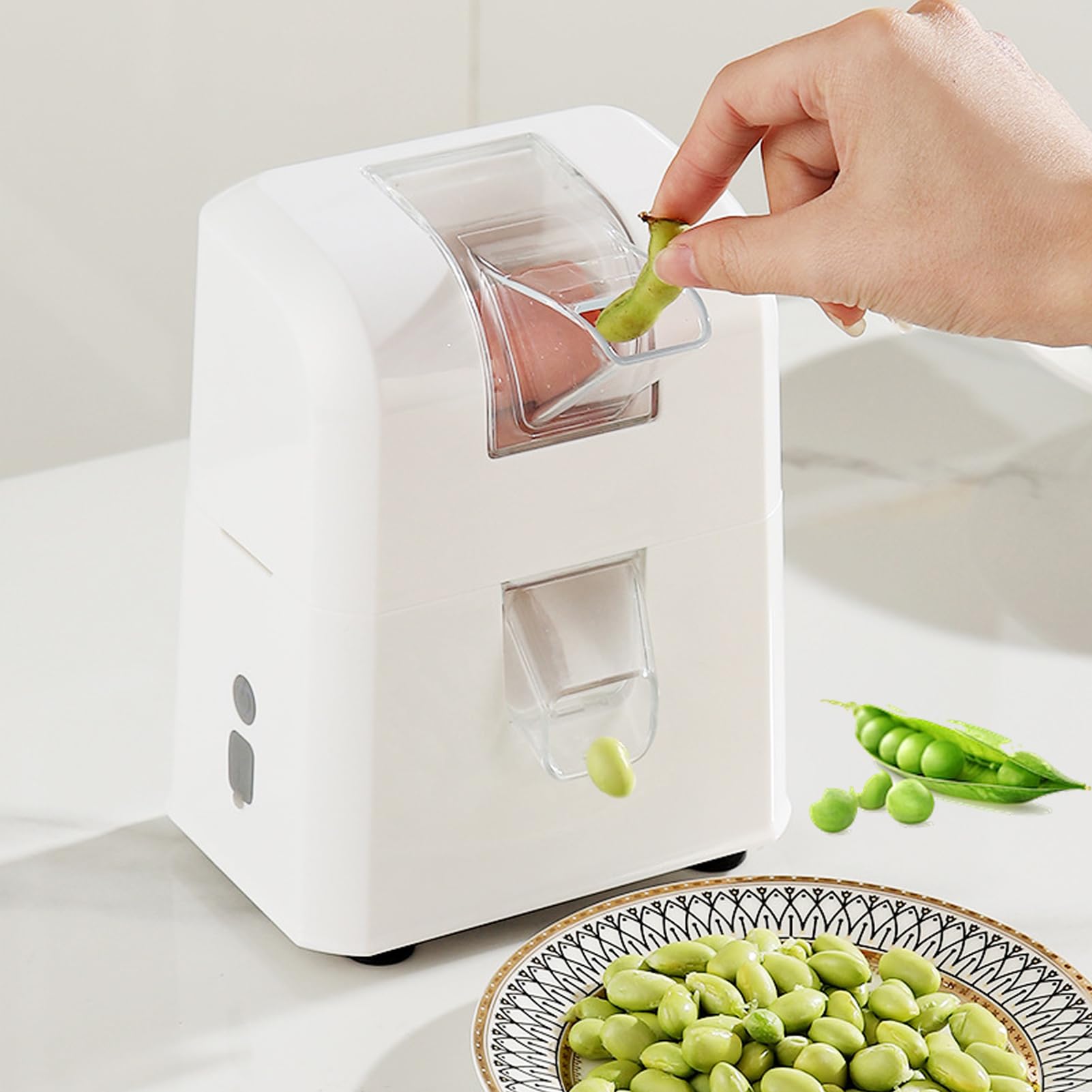 Elektrische Erbsenbohnenschale, 3 kg/h, Bohnenschälmaschine, niedrige Bruchrate, Bohnen, Stripper Sheller, halbautomatische elektrische Erbsenschalenmaschine für Erbsen, Sojabohnen, Edamame