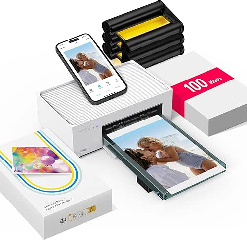 Liene M100 4x6'' Photo Printer, Phone Printer 100 Sheets &