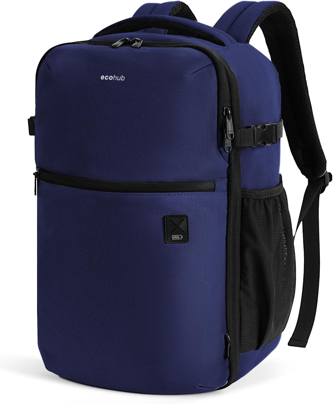 ECOHUB for Ryanair Cabin Bags 40x20x25, Underseat Travel Backpack with Anti-theft Pocket, Cabin Size Carry on Bag for Airplanes, Water-resistant Hand Luggage Bag with Laptop Compartment, 20L-Dark Blue