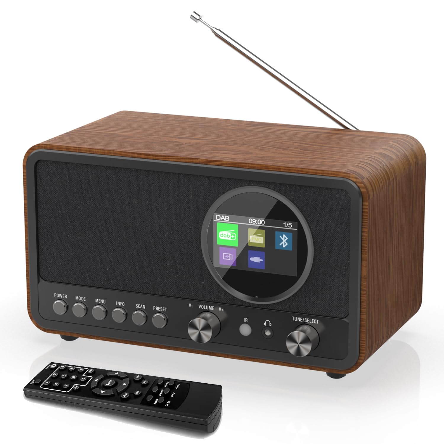 Monodeal DAB Radio with Bluetooth (DAB+, DAB Plus, Digital Radio, FM ...