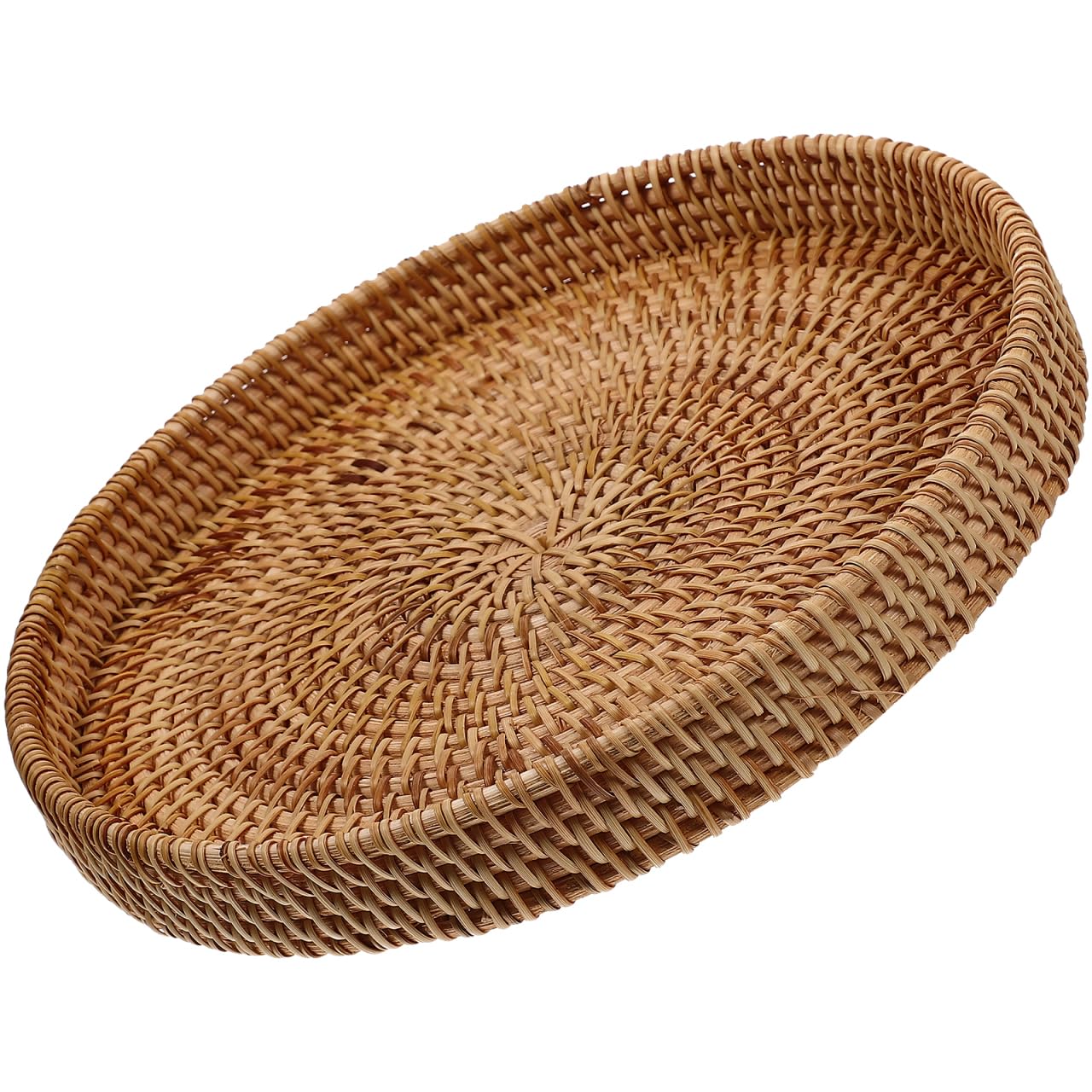 Panier en rotin de service haut de gamme Mikinona marron clair de 38 cm