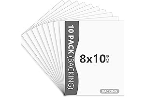 10-Pack White Uncut Picture Frame Backing Board