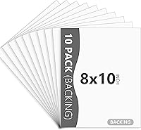 SOMIME 10-Pack 8x10 Acid-Free White Uncut Picture Frame Backing Boards - Durable Matte Boards for Photos & Crafts