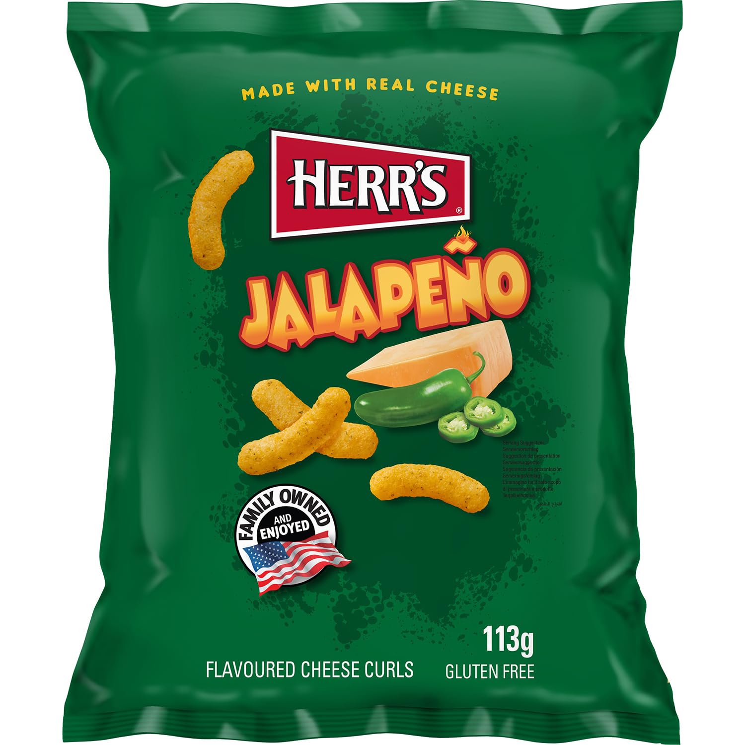 Herr's - Käseflips Jalapeño - 1 X 113 GR