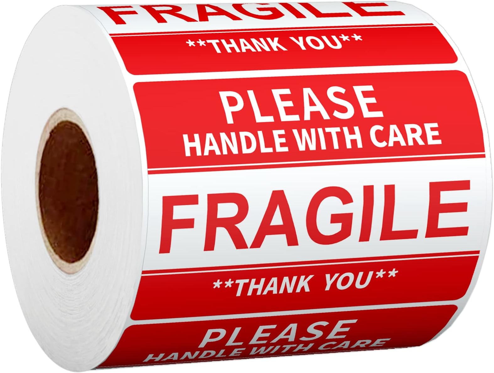 3 x 2 inch Handle with Care Fragile Thank You Warning Packing Shipping Label Stickers Permanent Adhesive (1 Roll, 500 Labels)
