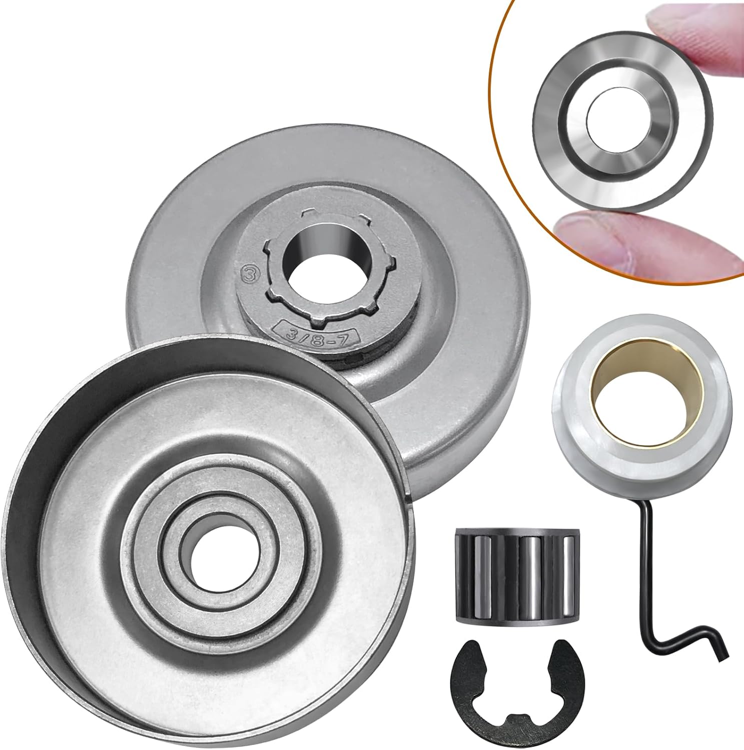 3/8" 7T Clutch Drum Sprocket Bearing Kit view 6