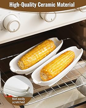 Amazon.com | DAFUCERAMIC Porcelain Corn Cob Holders 8.8