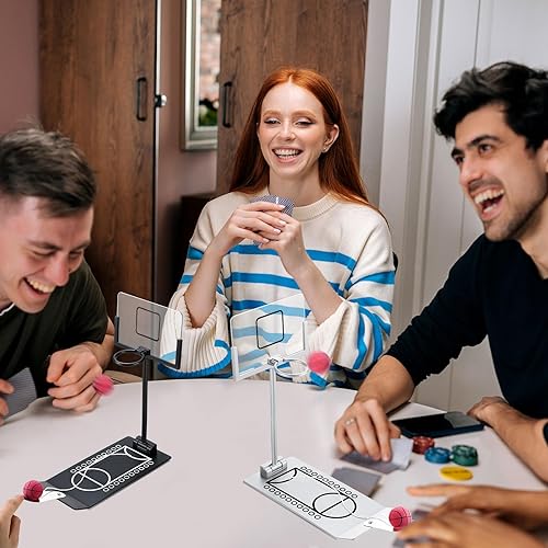 Miniatura 6 de DEEKIN 2 piezas de mini juego de baloncesto de escritorio de metal de mesa de baloncesto de aro de juego de escritorio para oficina para adultos