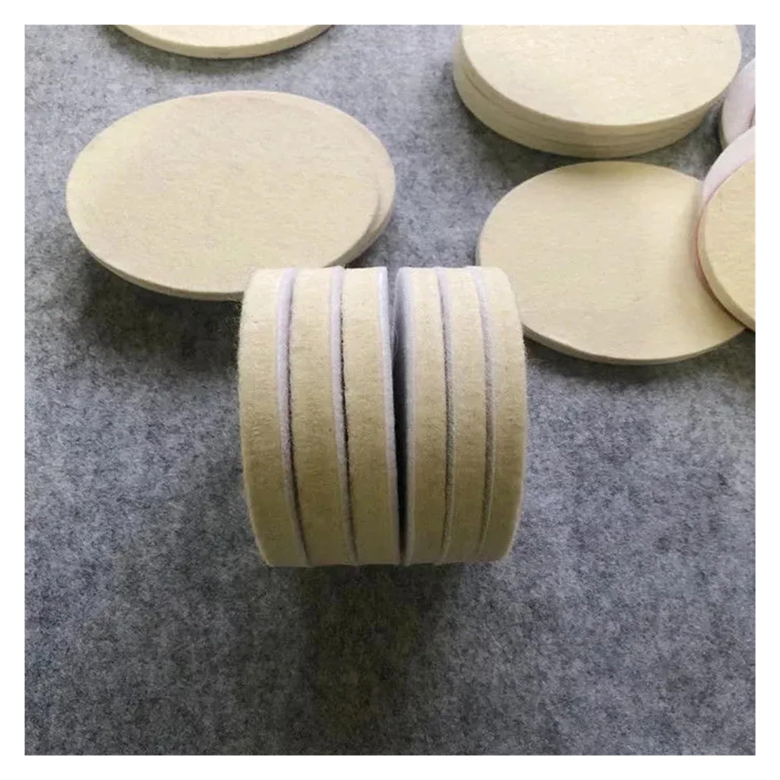 1/4 szt. Filcowa podkładka polerska z wełny 75 mm 100 125 150 180 Koło do naprawy zarysowań ze stali nierdzewnej M10 M14(7 inch,4 Pcs)