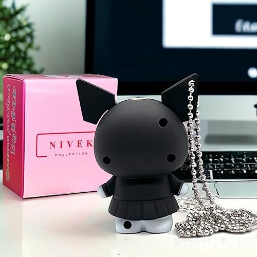 Miniatura 8 de NIVEK Kuromi Y2K Encendedor Llama 3D Llavero Japonés Jester Personaje Kawaii Encendedores Frescos Recargables (corbata rosa)