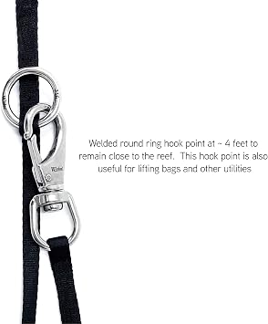 WICKED Scuba 316 Stainless Steel Multipoint Reef Hook 4-6 Ft. Length