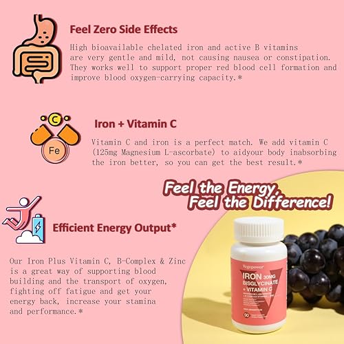 Miniatura 6 de Bisglicinato Hierro + Magnesio con Vitaminas 180 Cápsulas