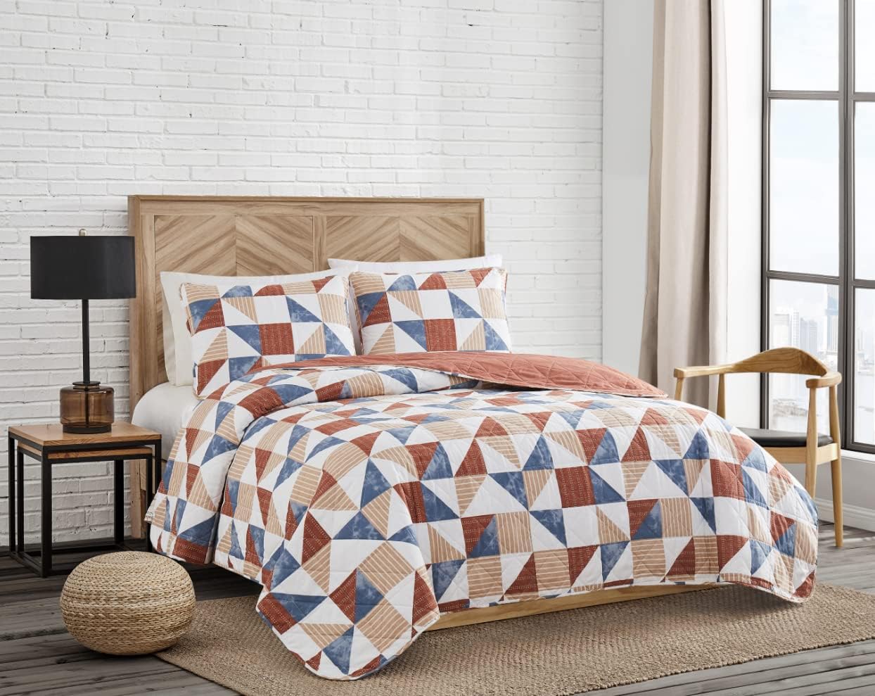 Lucky Brand Quilt Set 3Piece Queen Size Quilt Sets with