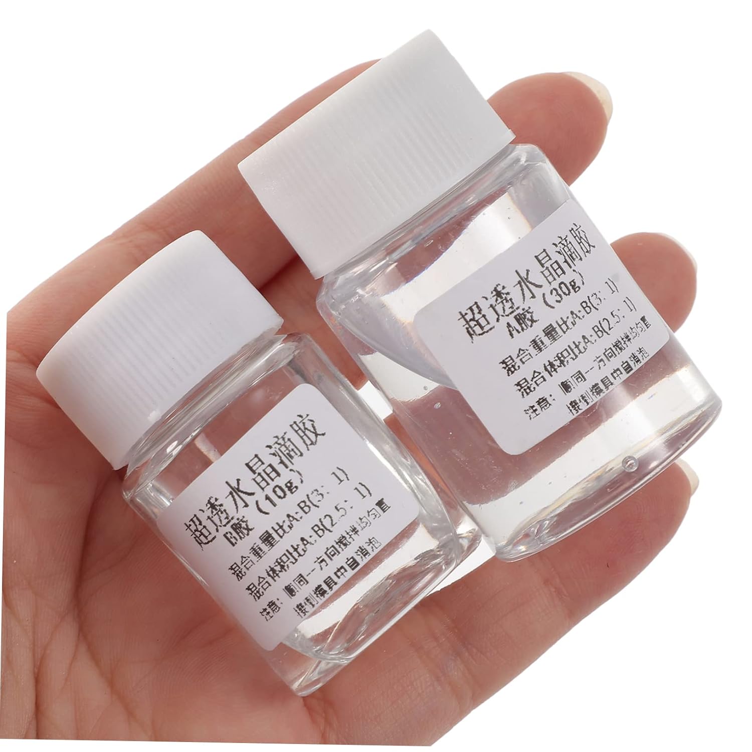 Cabilock 80g 2 Sets High Transparency 3:1 AB Epoxy Resin Glue Waterproof Casting Adhesive for DIY Crafts Jewelry Making and Art Projects
