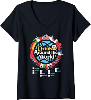 Womens Adult Vacation Drinking Showcase V-Neck T-Shirt