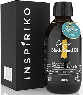 Black Seed Oil Organic Cold Pressed. Up to 5X% Strength Award Winning, Pure Nigella Sativa Oil - Known as Kalonji Oil, Black Cumin Seed Oil & Blackseed Oil, 200 ml
